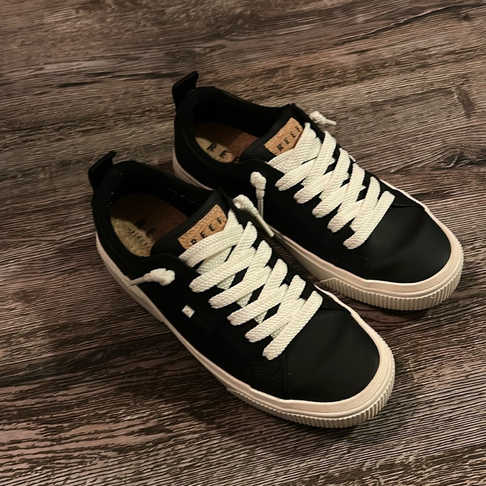 Reef Lay Day Dawn Black Leather 9